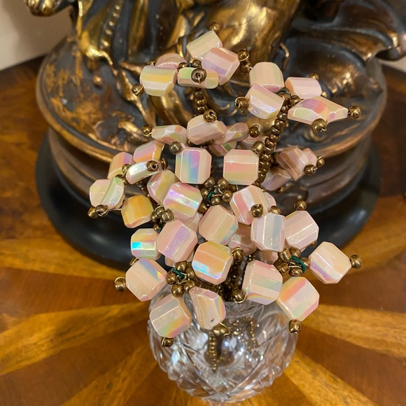 10 stems of unique Handmade Beaded light pink color Artificial flowers - Picture 3 of 5